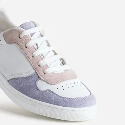 Tennis BUGGY cuir blanc et pastel