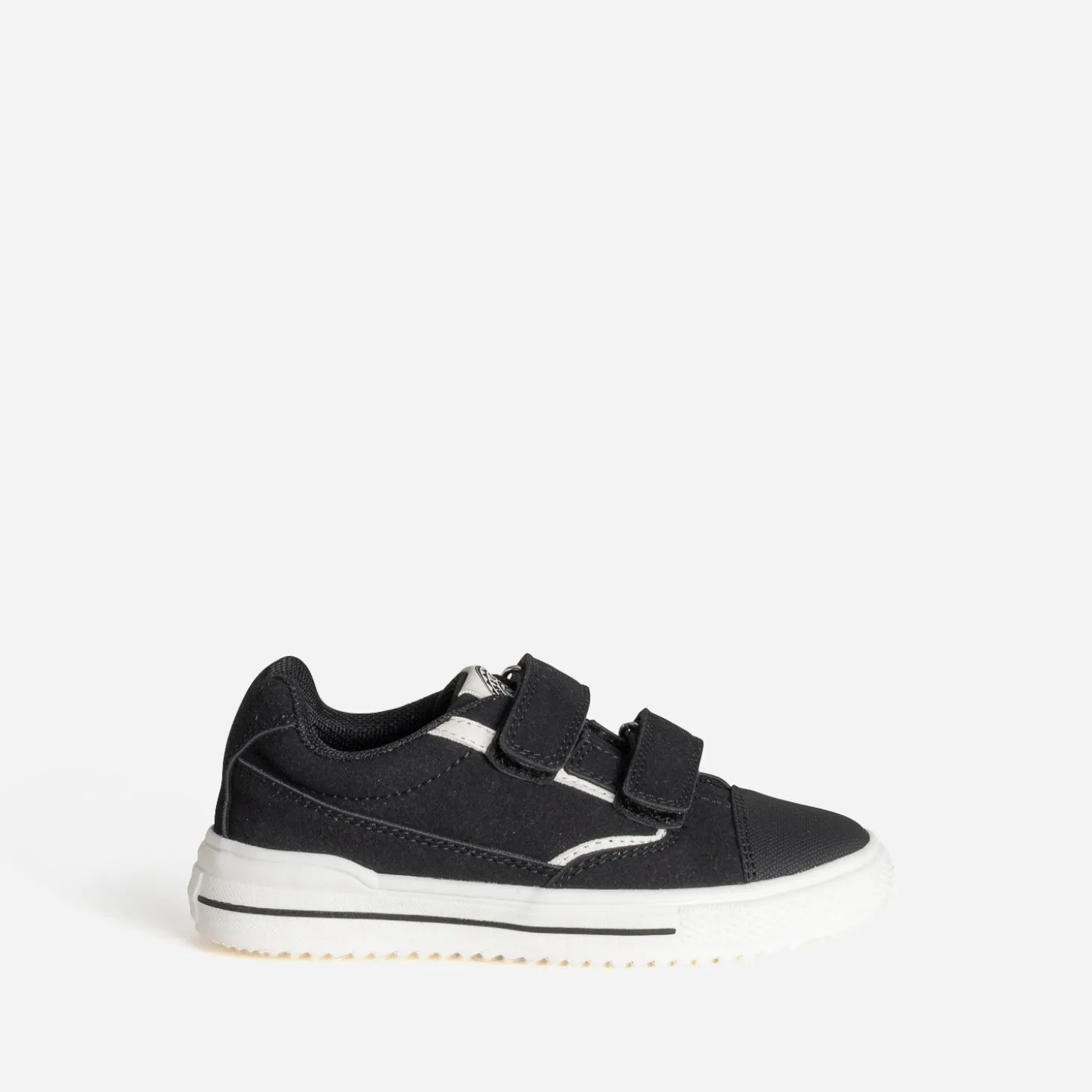 Tennis BUGGY noire en toile détails blancs
