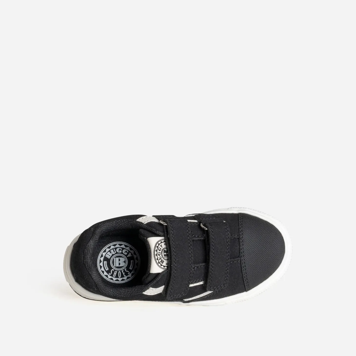 Tennis BUGGY noire en toile détails blancs