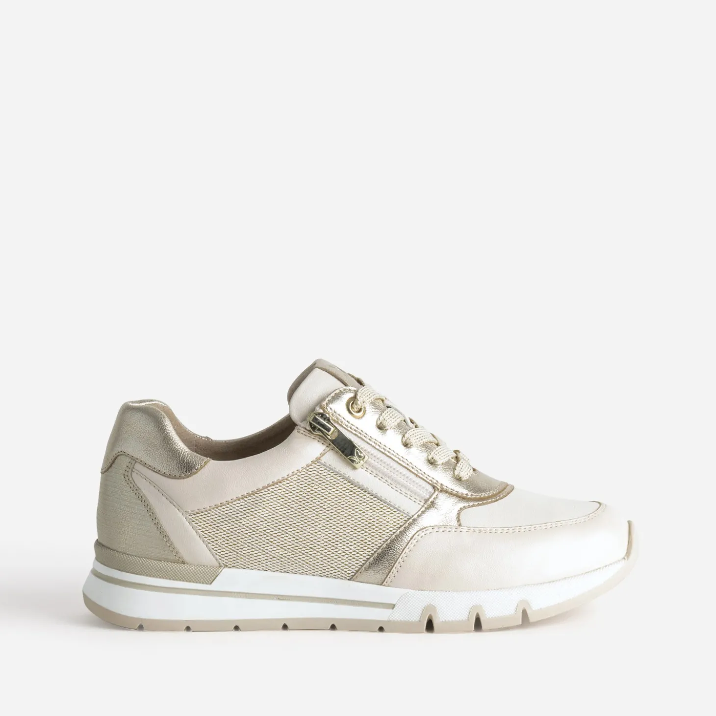Tennis CAPRICE beige et dorée
