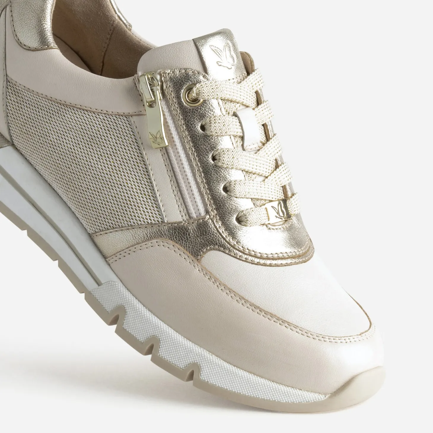 Tennis CAPRICE beige et dorée