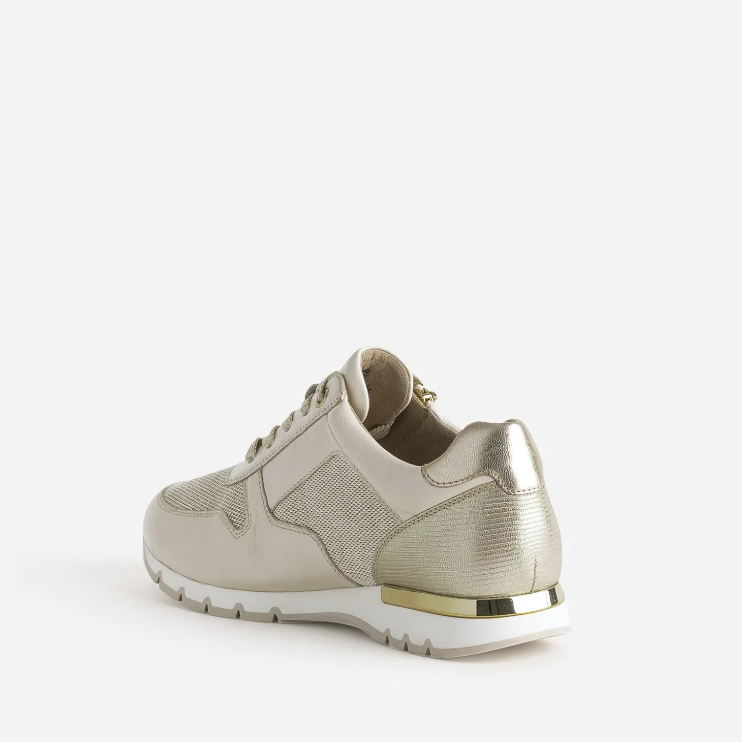 Tennis CAPRICE beige et textile pailleté