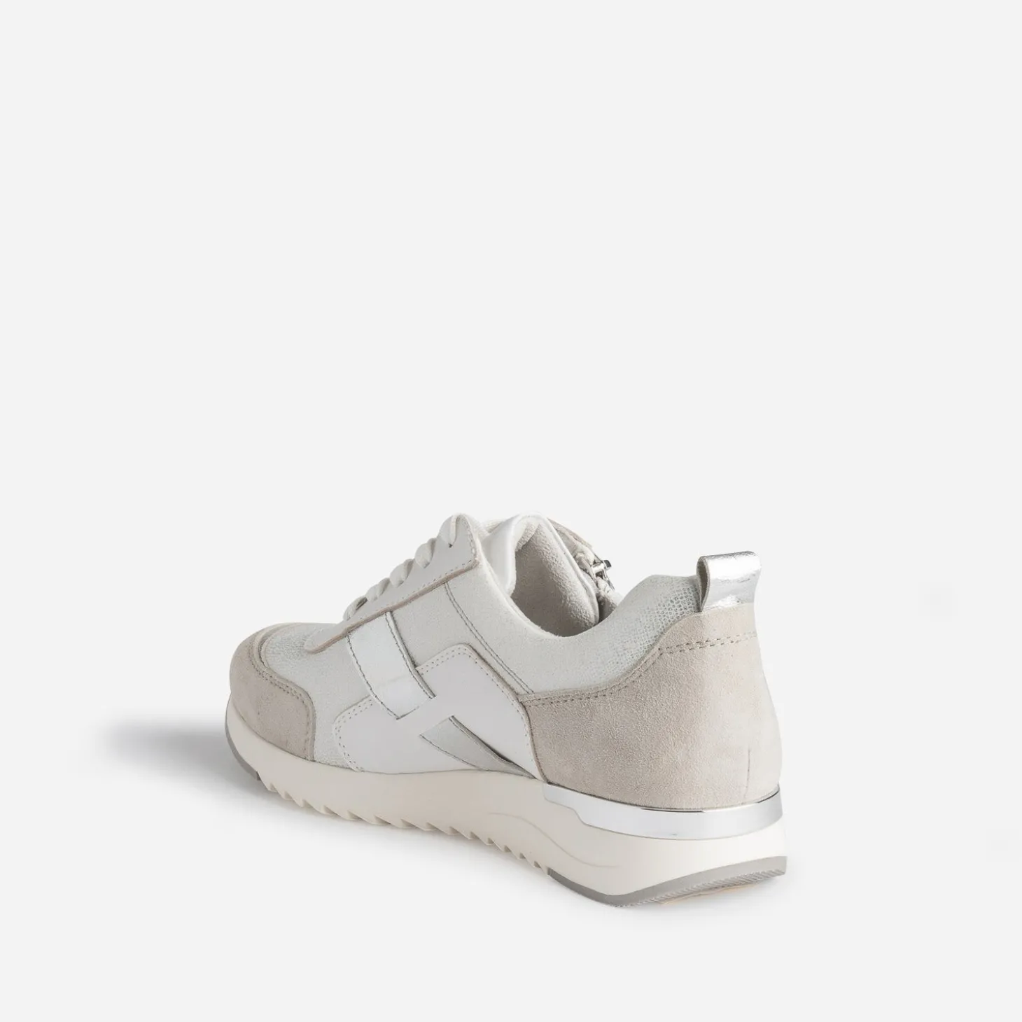 Tennis CAPRICE blanche, grise et argent