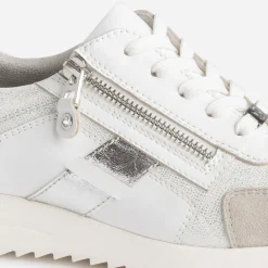 Tennis CAPRICE blanche, grise et argent