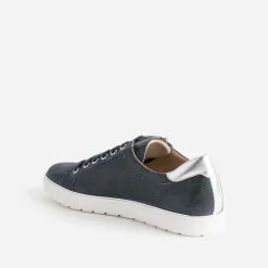 Tennis CAPRICE marine en cuir fantaisie