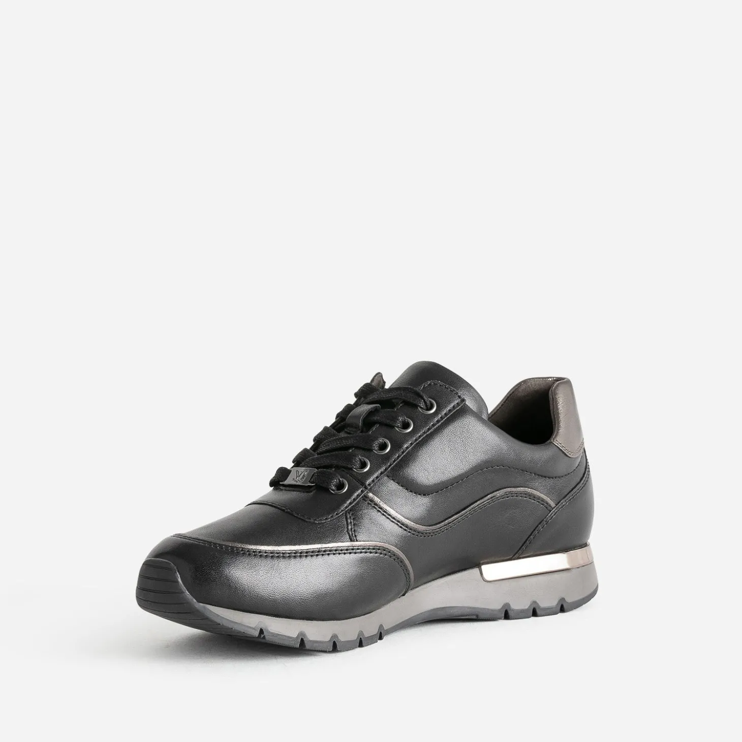 Tennis CAPRICE noire en cuir