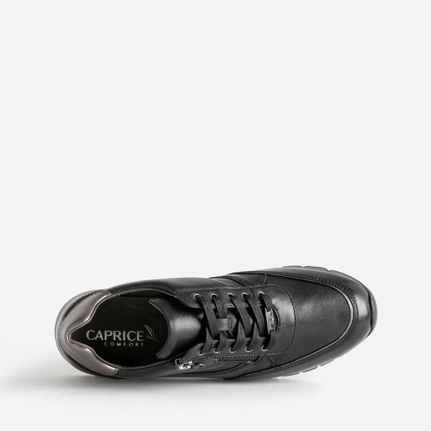Tennis CAPRICE noire en cuir