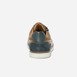 Tennis cognac en cuir