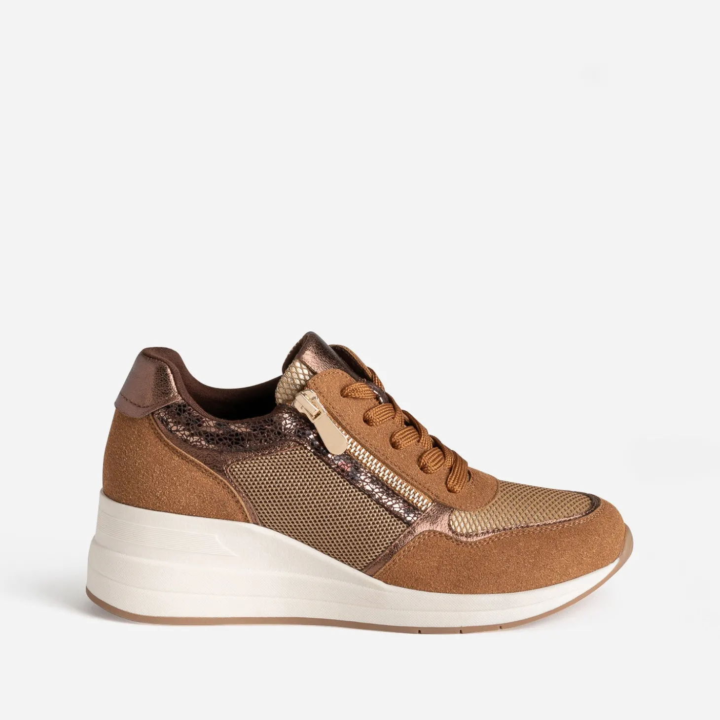 Tennis compensée camel multi matières