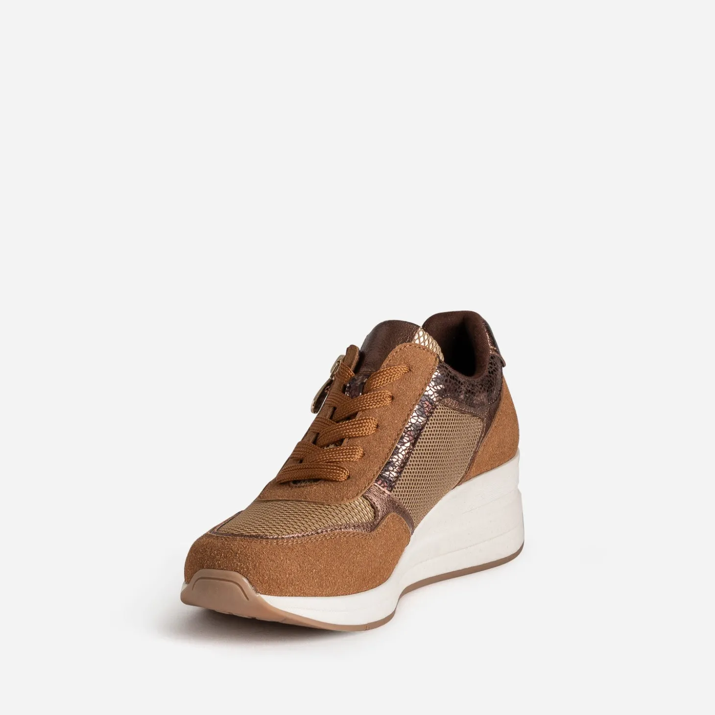 Tennis compensée camel multi matières