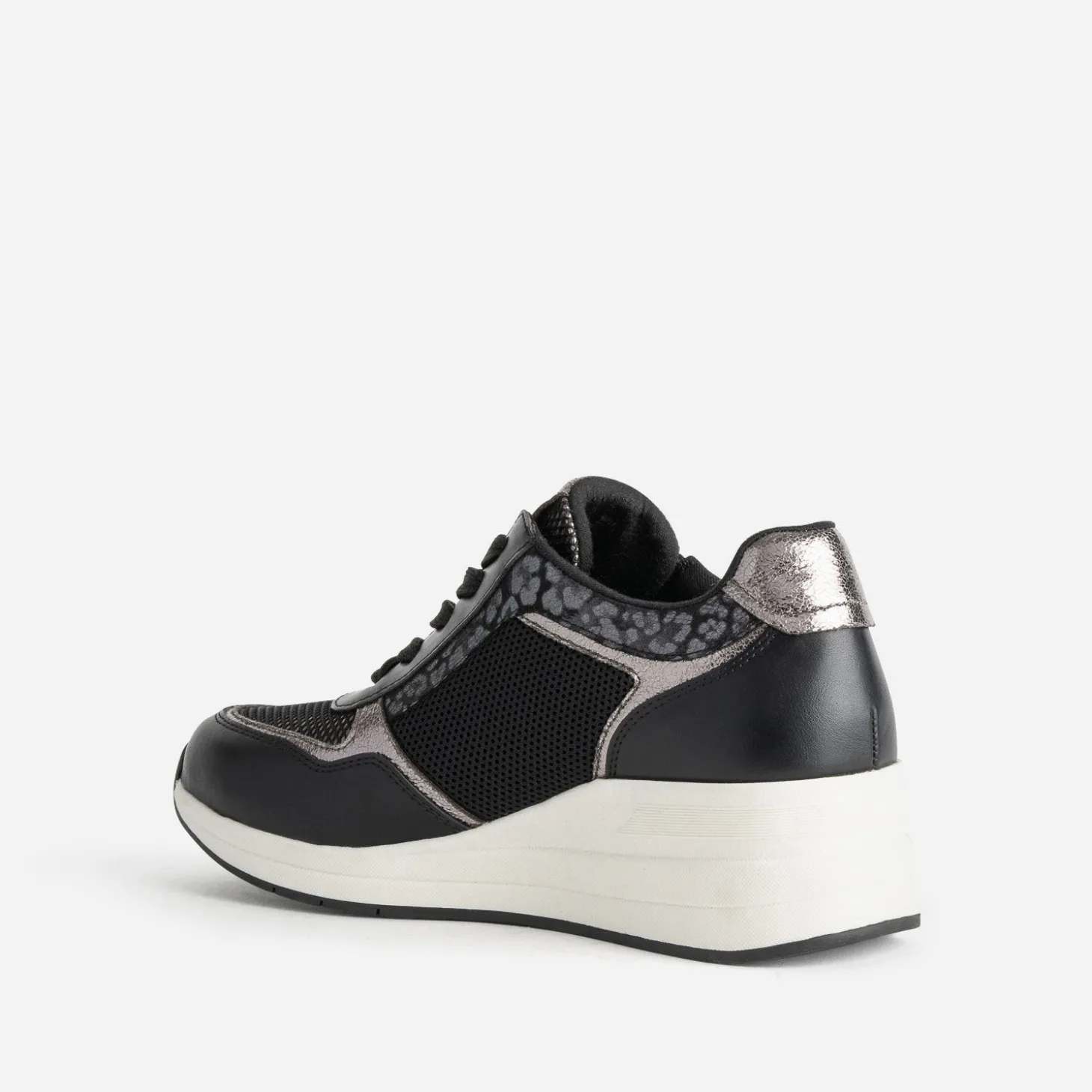 Tennis compensée noire multi matières