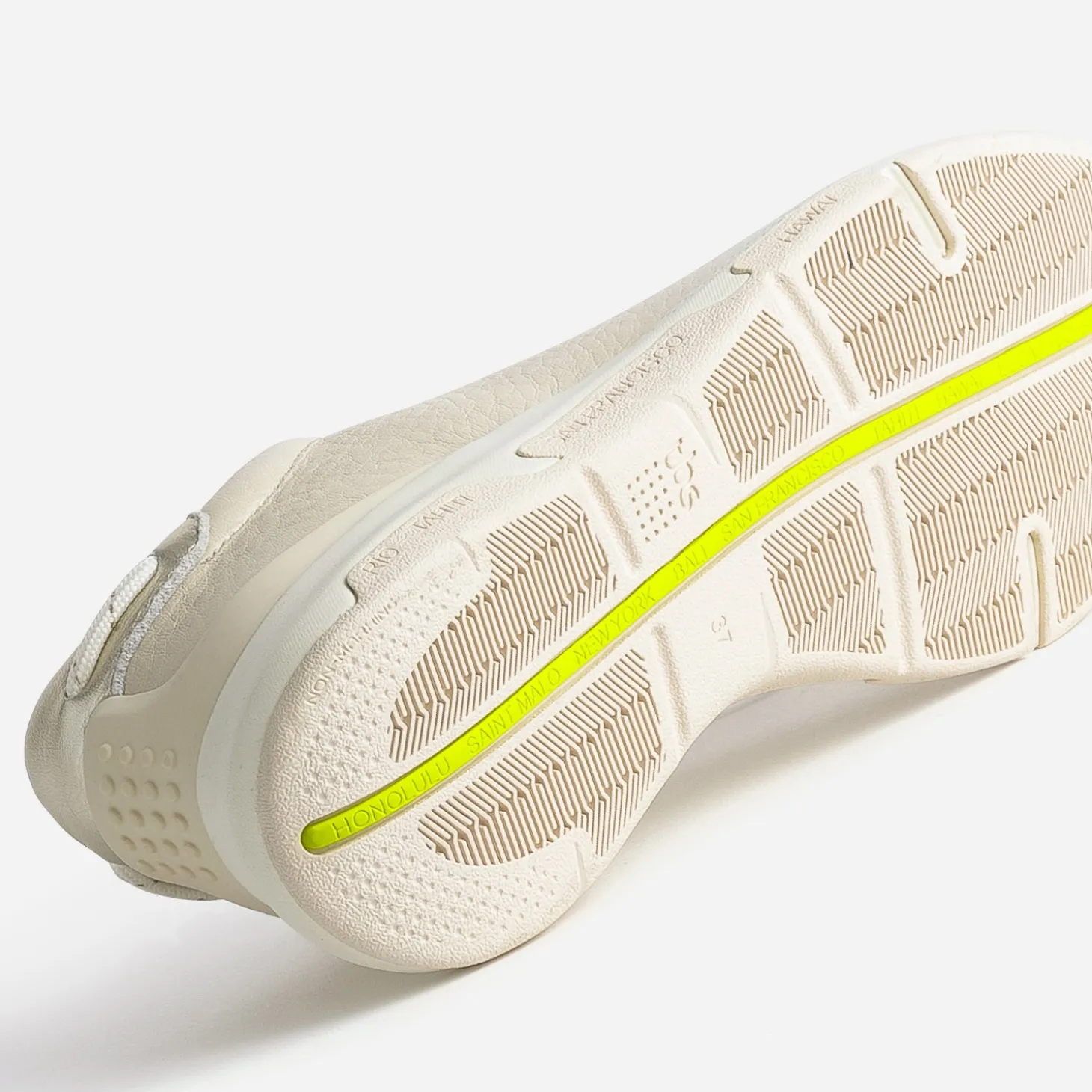 Tennis compensée TBS beige cuir