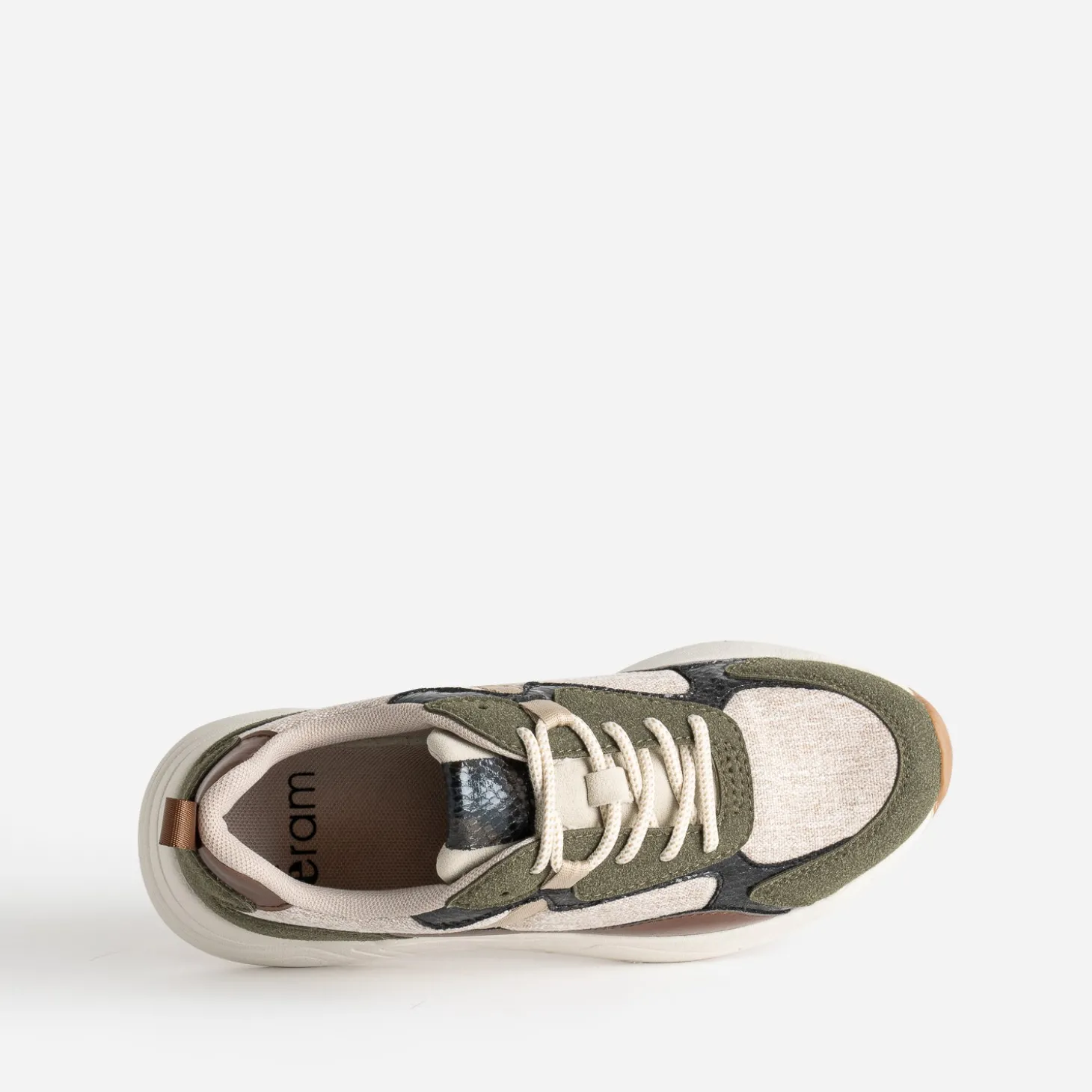 Tennis Dad shoes kaki multi-matières