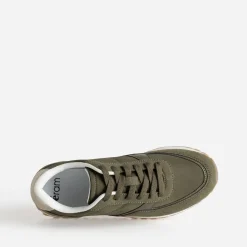 Tennis Dad shoes kaki semelle crantée