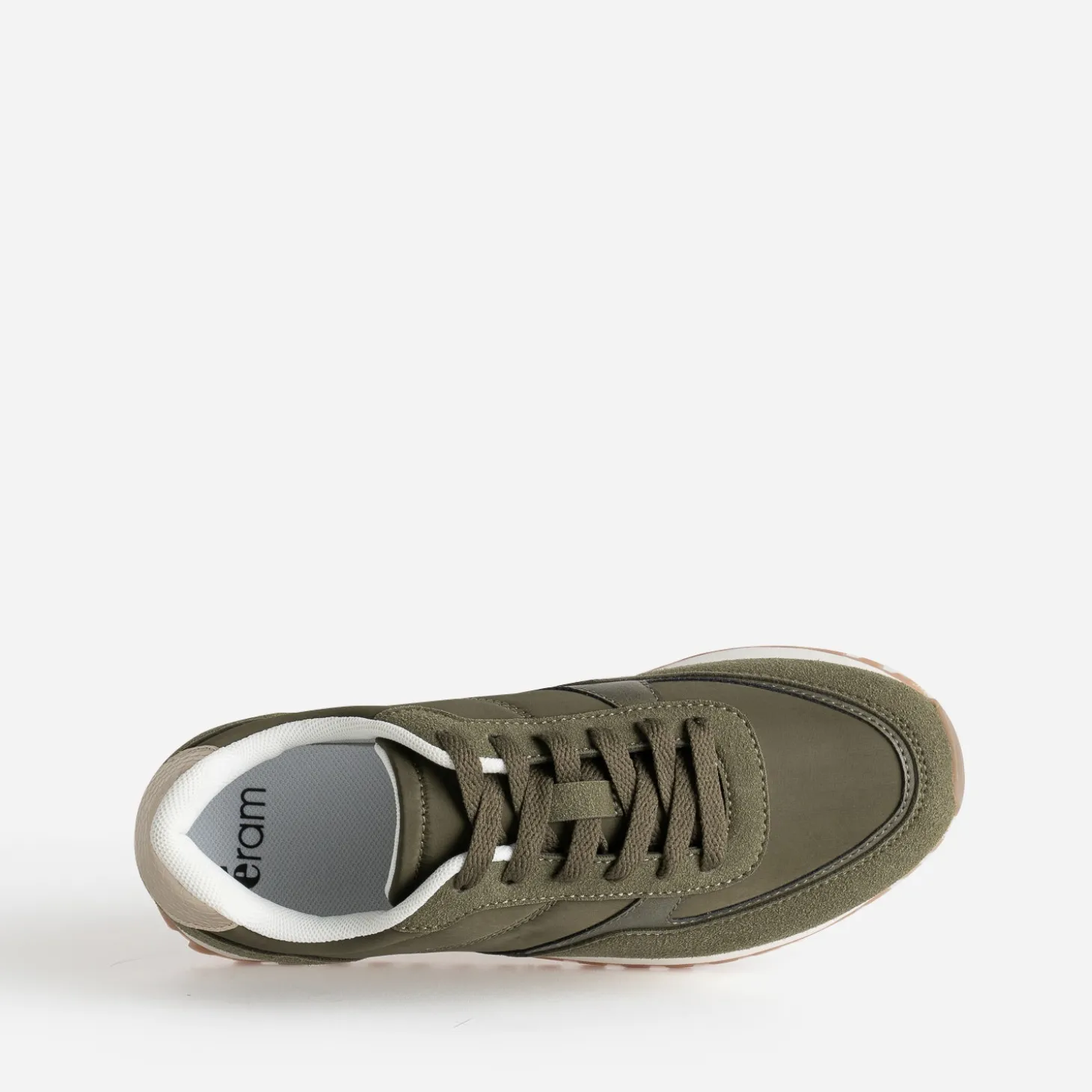 Tennis Dad shoes kaki semelle crantée