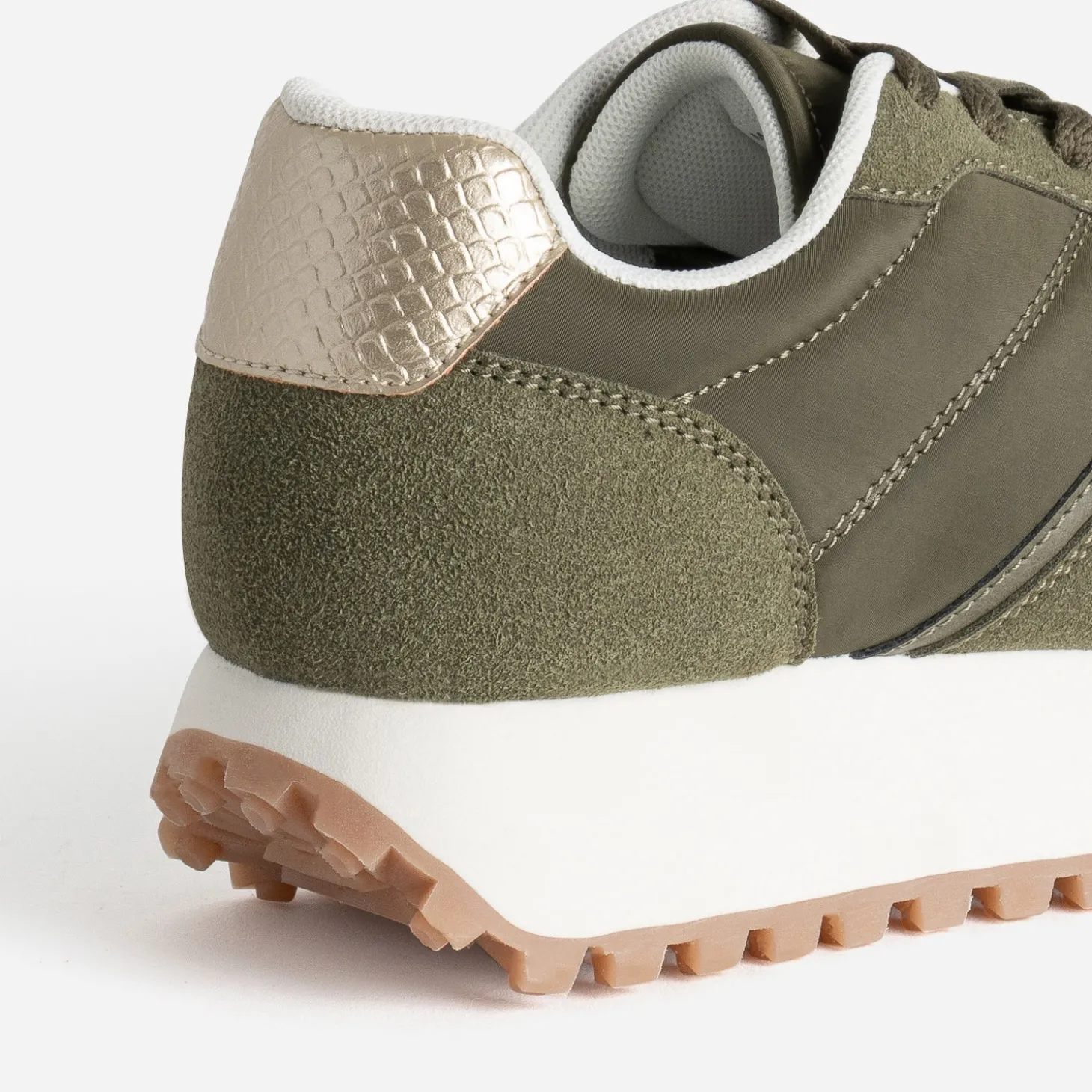 Tennis Dad shoes kaki semelle crantée