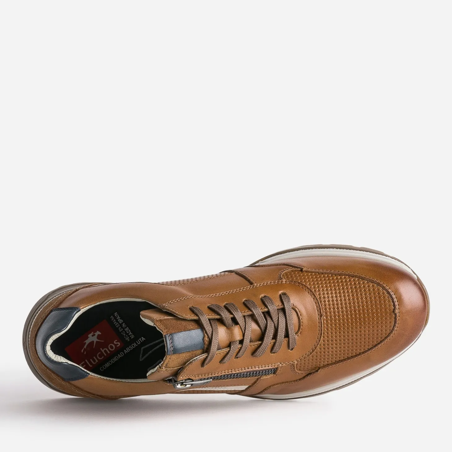 Tennis FLUCHOS camel en cuir