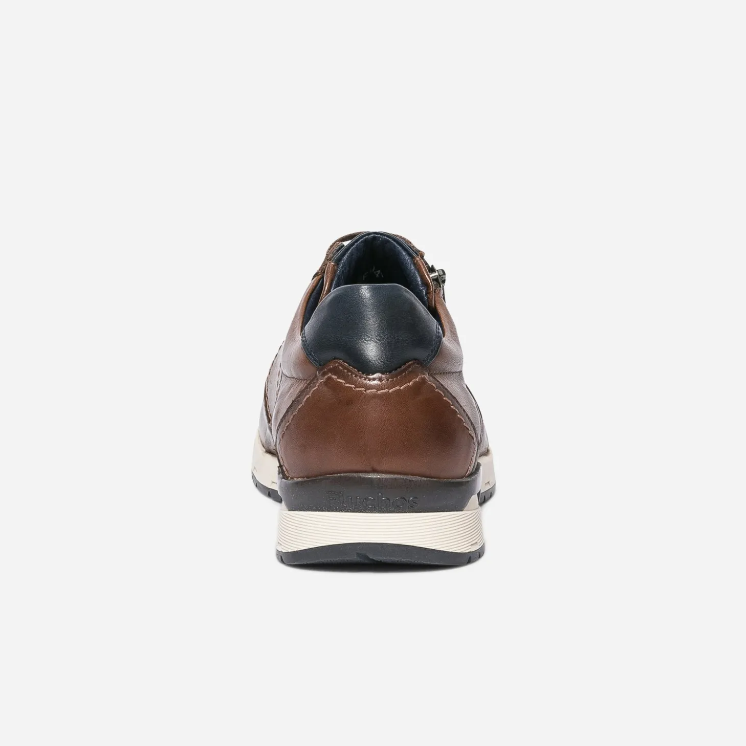 Tennis FLUCHOS marron en cuir avec zip