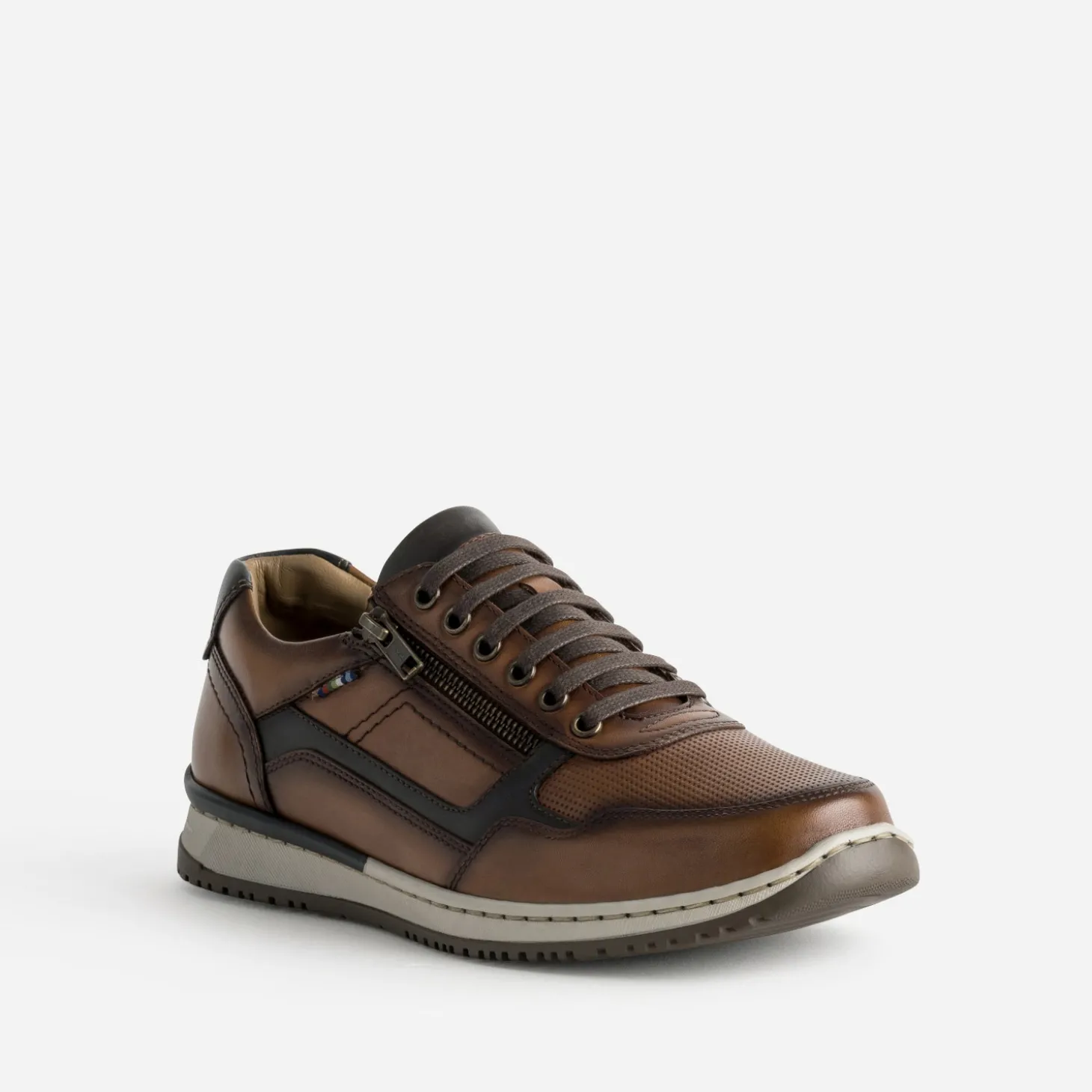 Tennis FRANCE ARNO cognac cuir