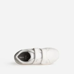 Tennis GEOX blanche détails gris argenté