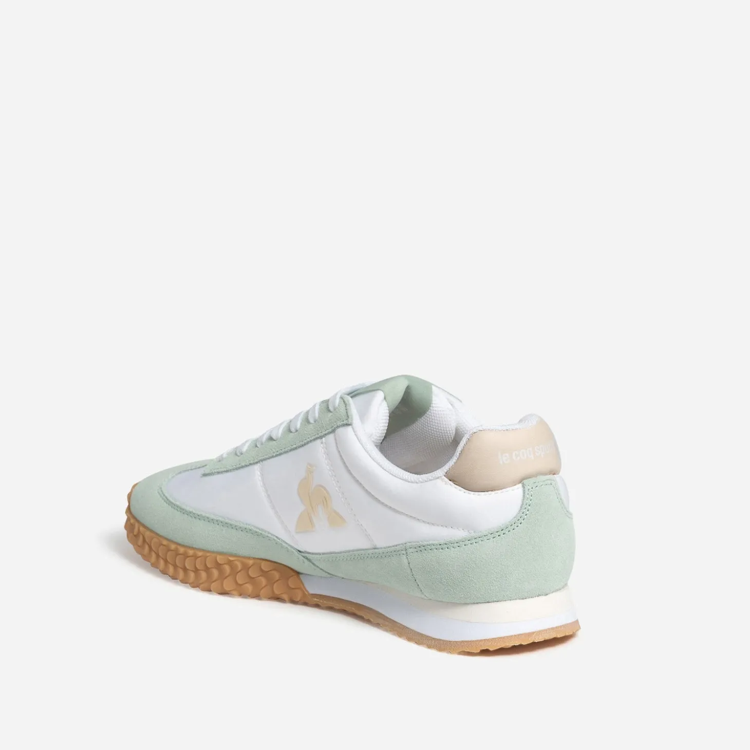 Tennis LE COQ SPORTIF blanche et verte bi-matière