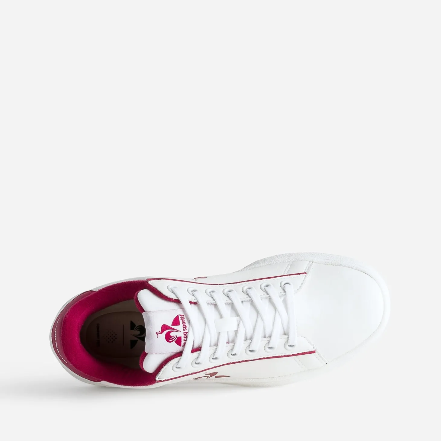 Tennis LE COQ SPORTIF blanc et bordeaux cuir