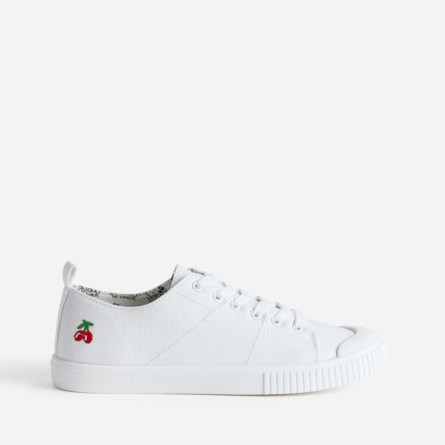 Tennis LE TEMPS DES CERISES blanche en toile