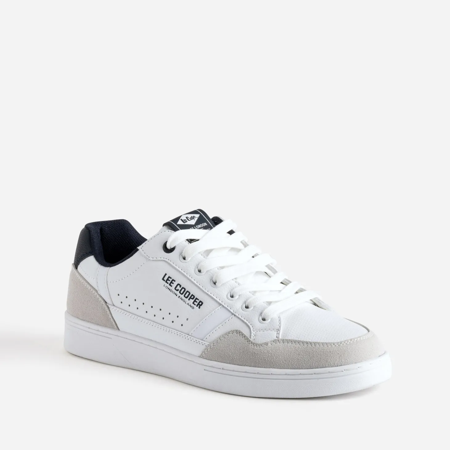 Tennis LEE COOPER blanc, gris, marine