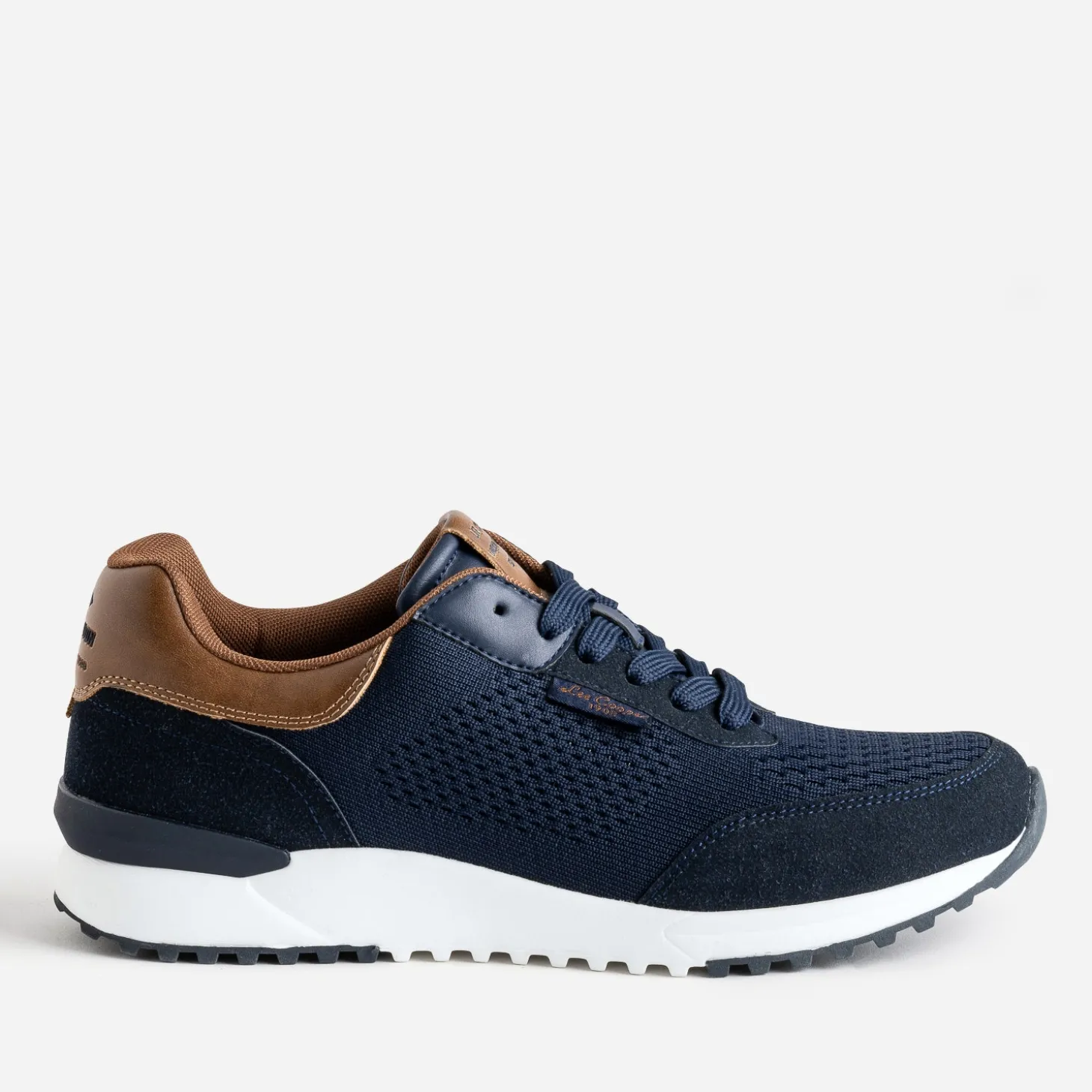Tennis LEE COOPER marine en mesh détails marron