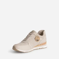 Tennis MARCO TOZZI beige et imprimé python