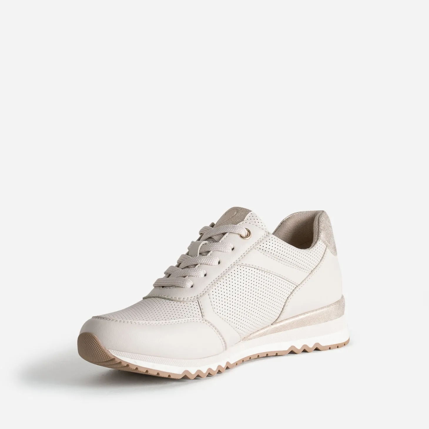 Tennis MARCO TOZZI beige clair perforée
