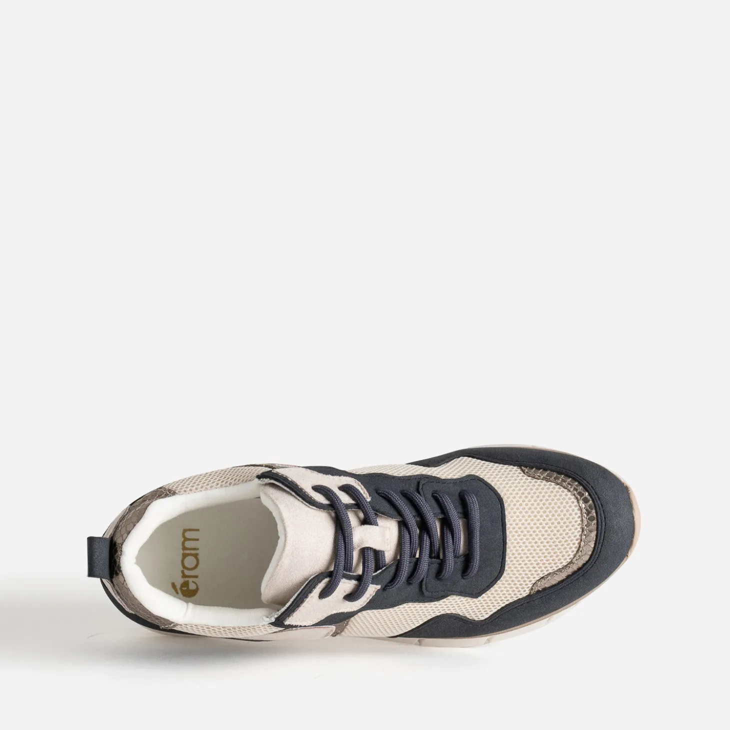 Tennis marine, beige et taupe