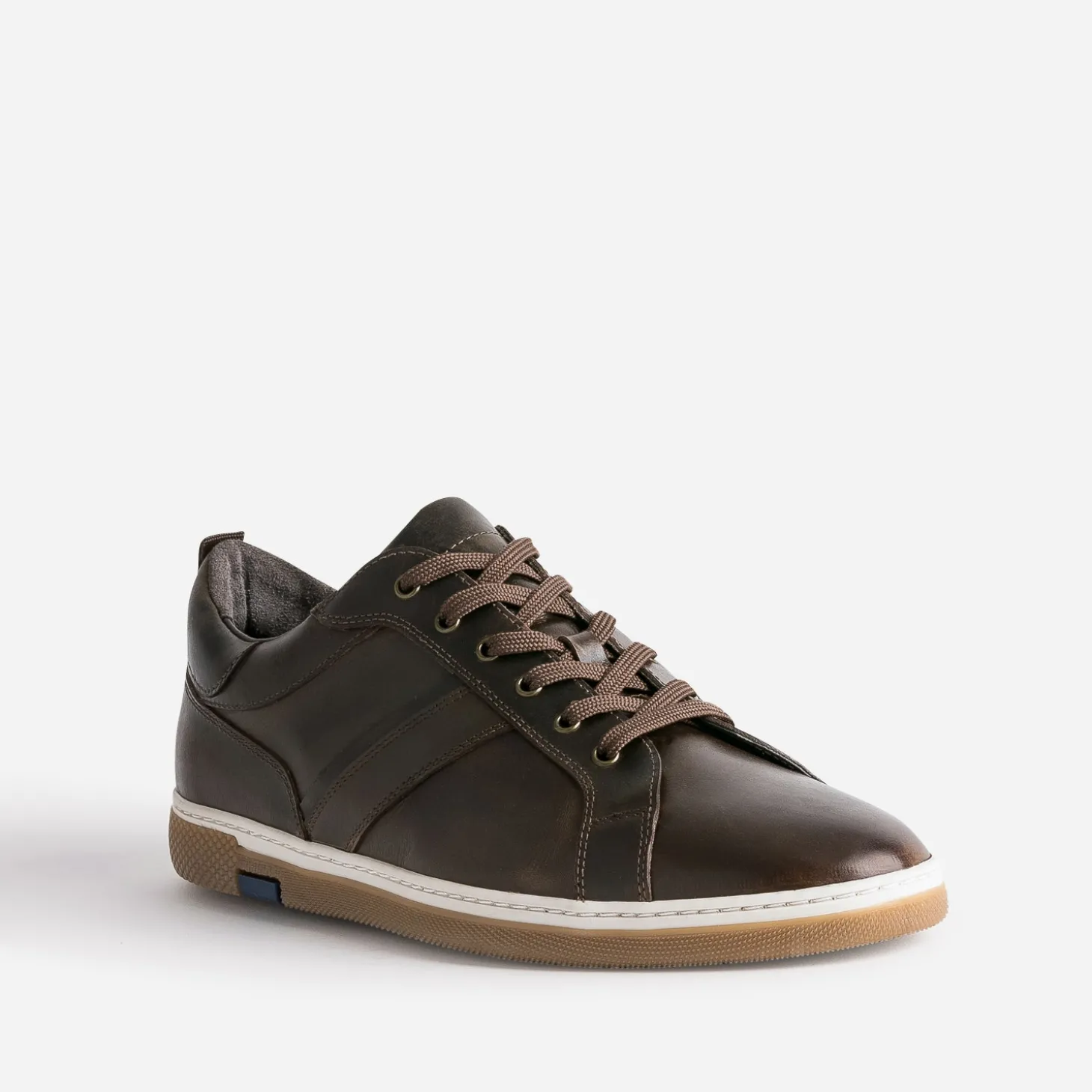 Tennis marron en cuir