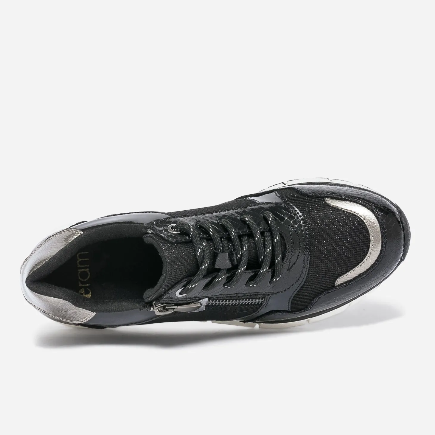 Tennis noire et bronze bi matière