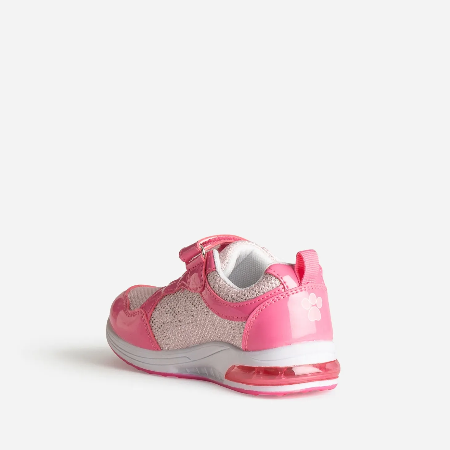 Tennis PAT PATROUILLE rose verni semelle lumineuse