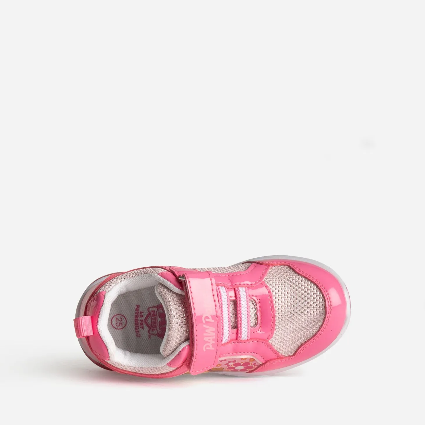 Tennis PAT PATROUILLE rose verni semelle lumineuse