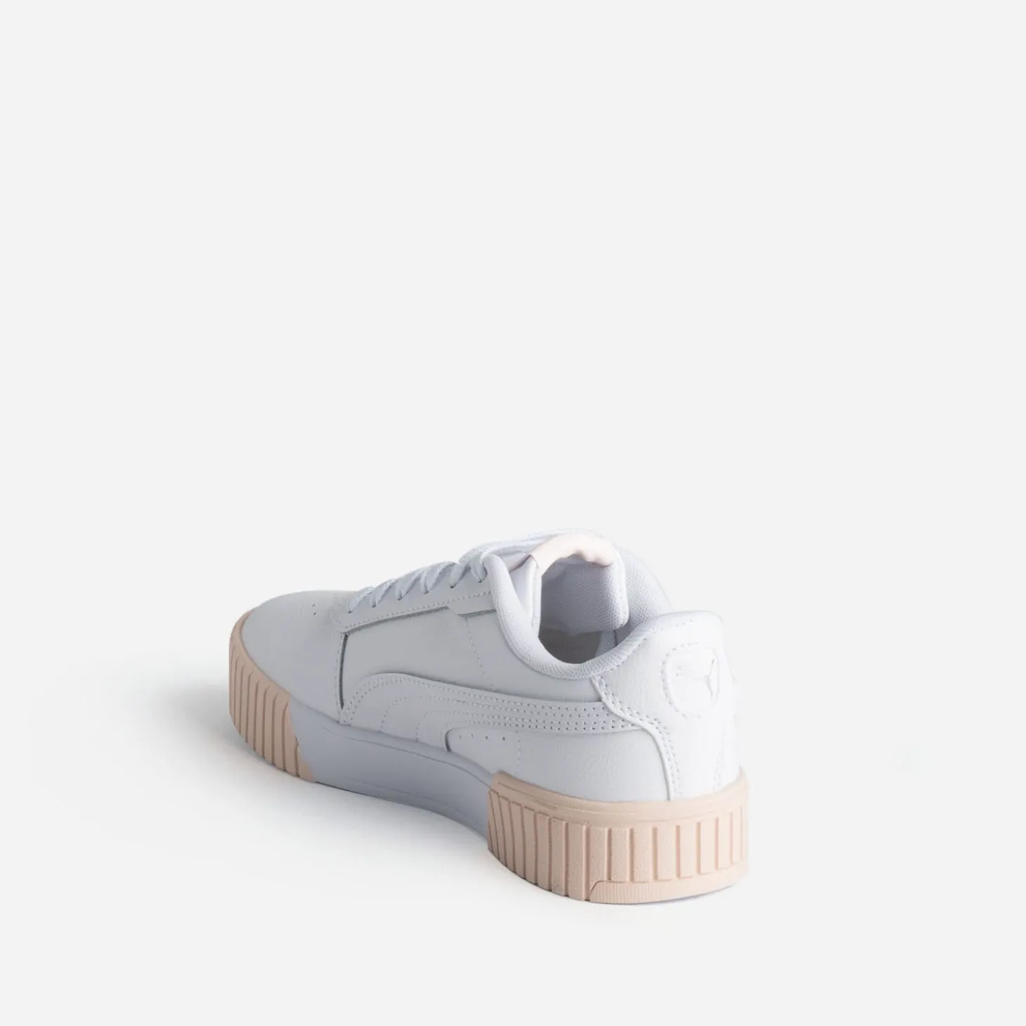 Tennis PUMA blanche et pêche à plateforme