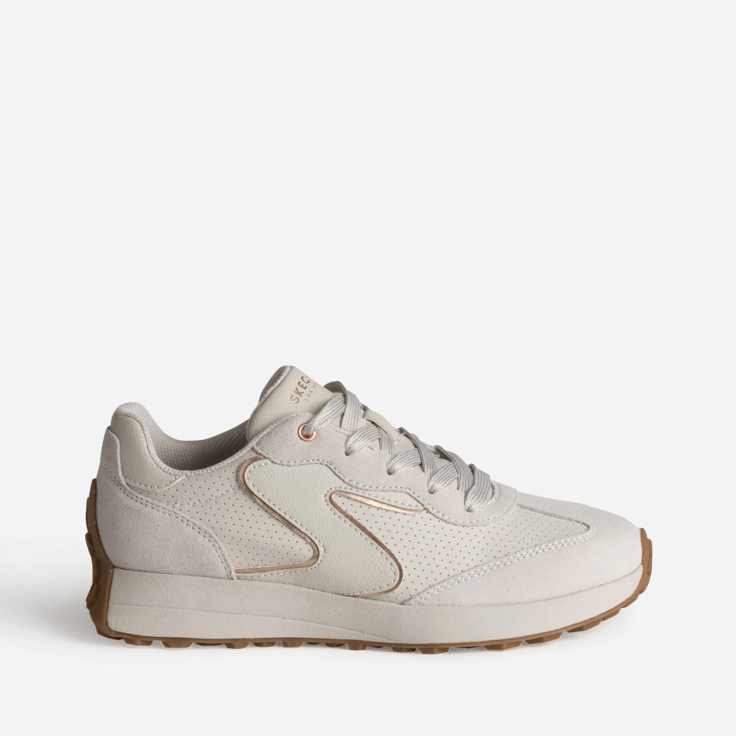 Tennis SKECHERS beige bi-matière
