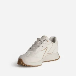 Tennis SKECHERS beige bi-matière