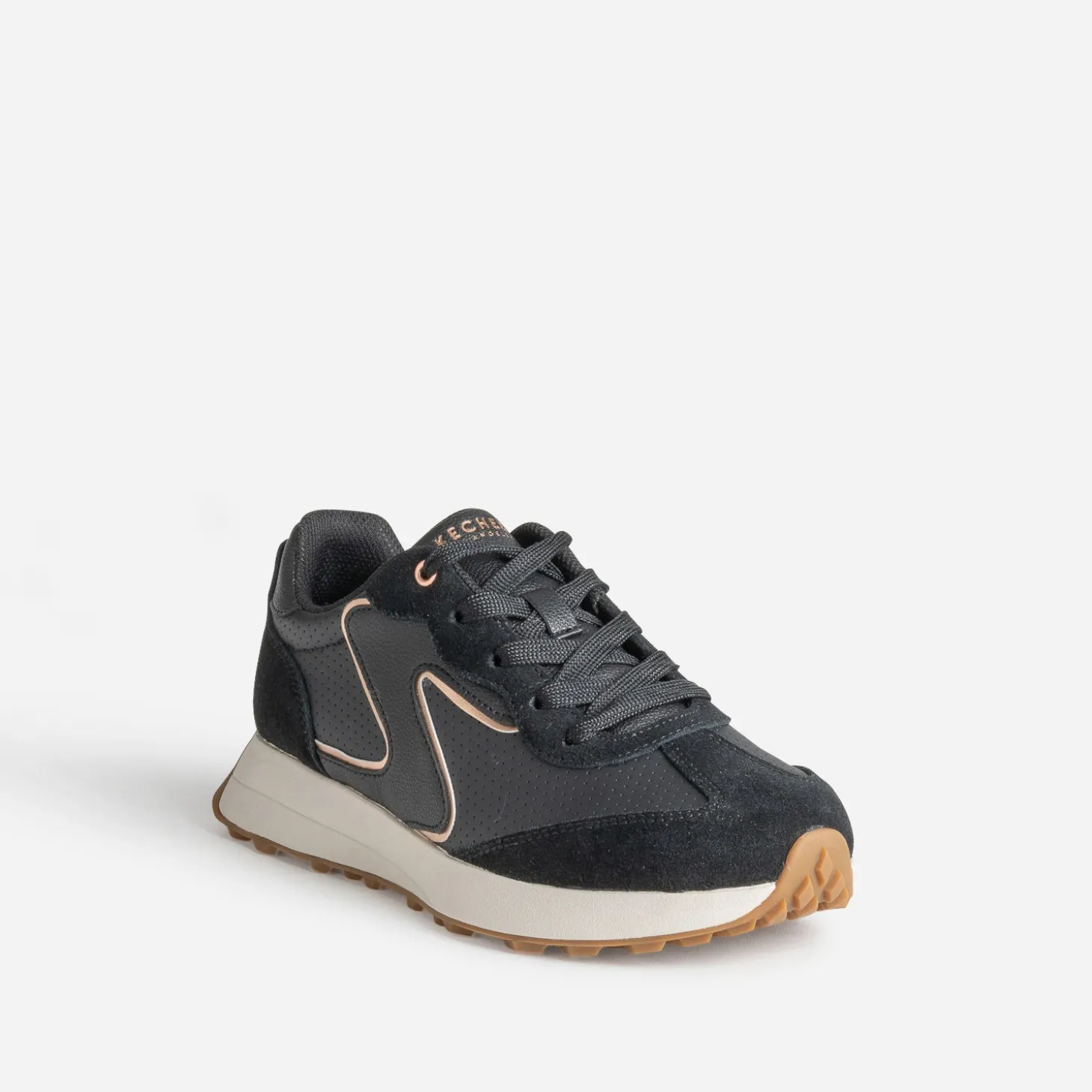Tennis SKECHERS noire bi-matière