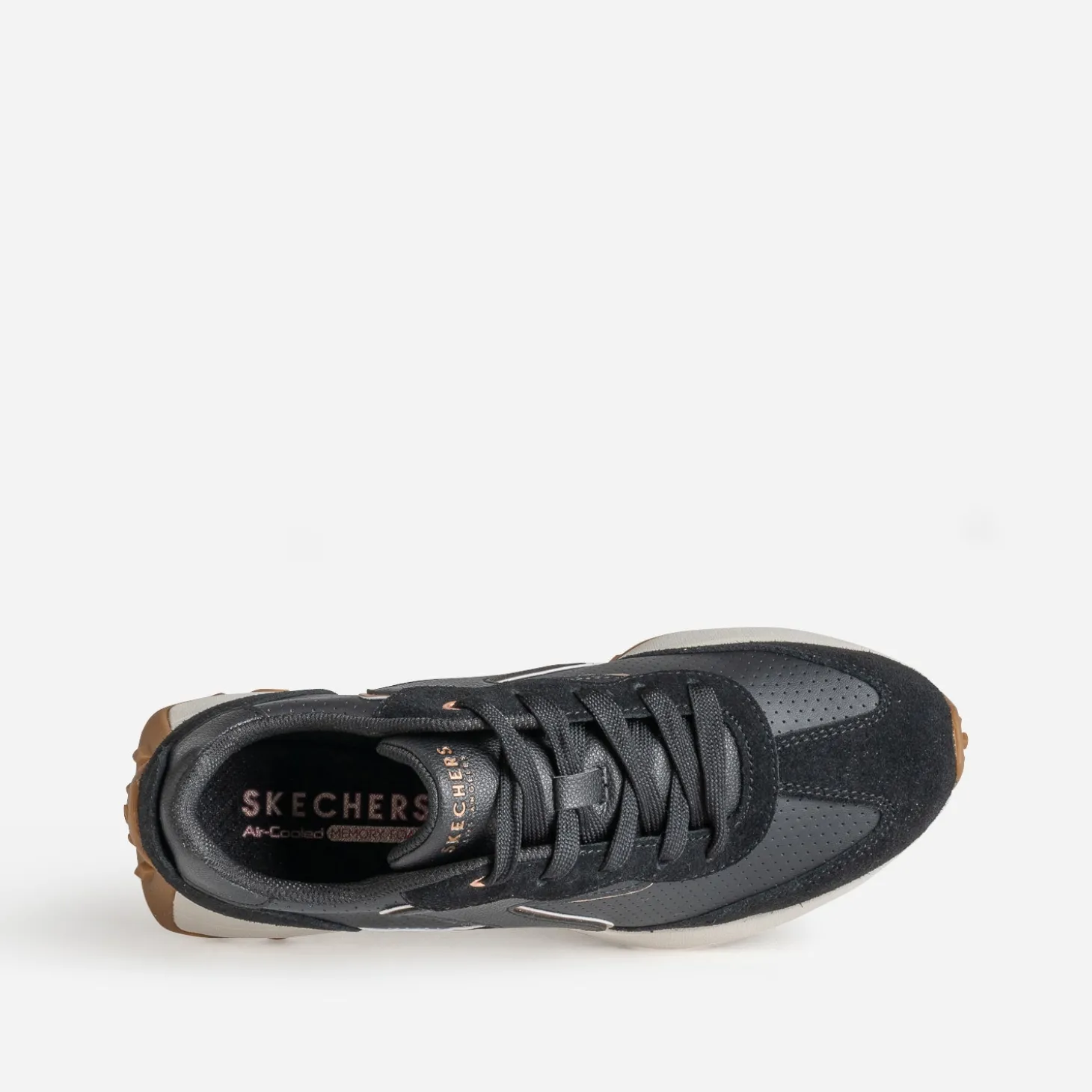 Tennis SKECHERS noire bi-matière