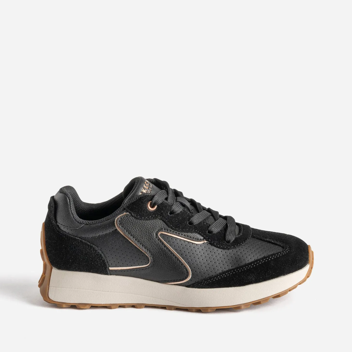 Tennis SKECHERS noire bi-matière