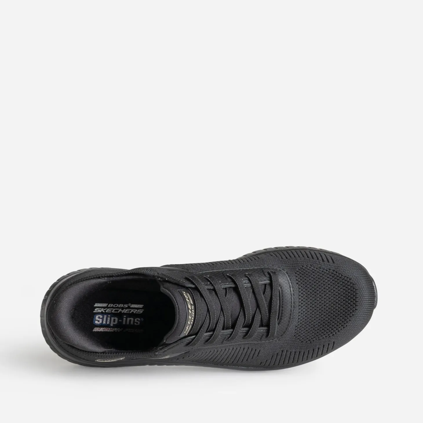 Tennis SKECHERS noire mesh et lacet élastiqué