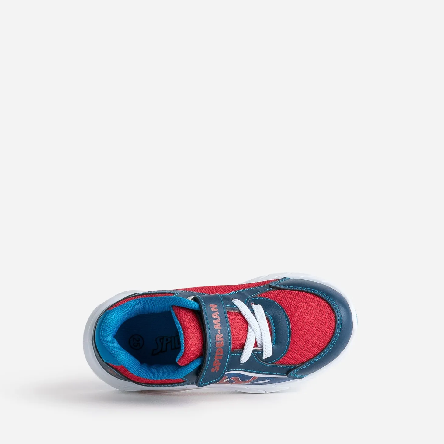 Tennis SPIDER-MAN marine, bleu et rouge à semelle lumineuse