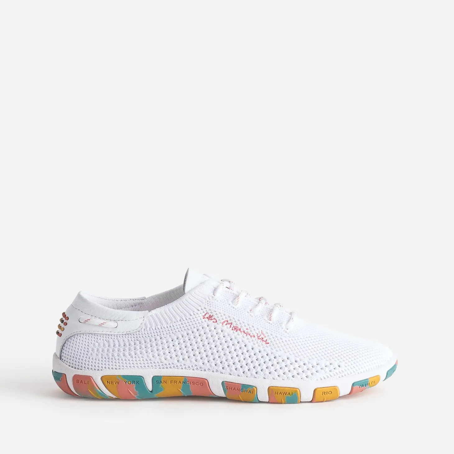 Tennis TBS blanche en mesh semelle camouflage