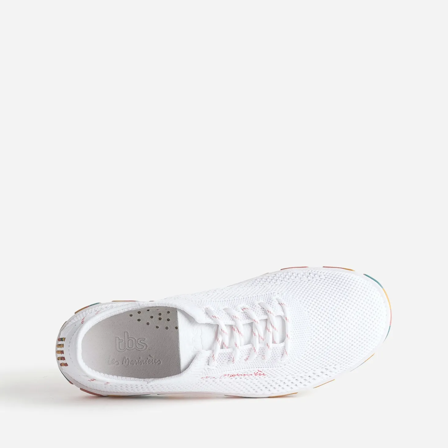 Tennis TBS blanche en mesh semelle camouflage
