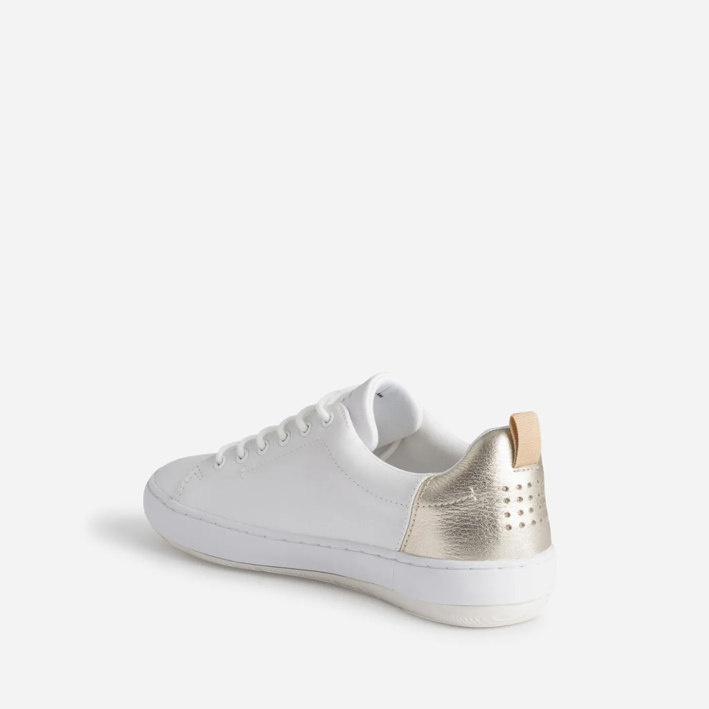 Tennis TBS blanche et or en cuir