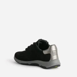 Tennis TBS noire cuir velours