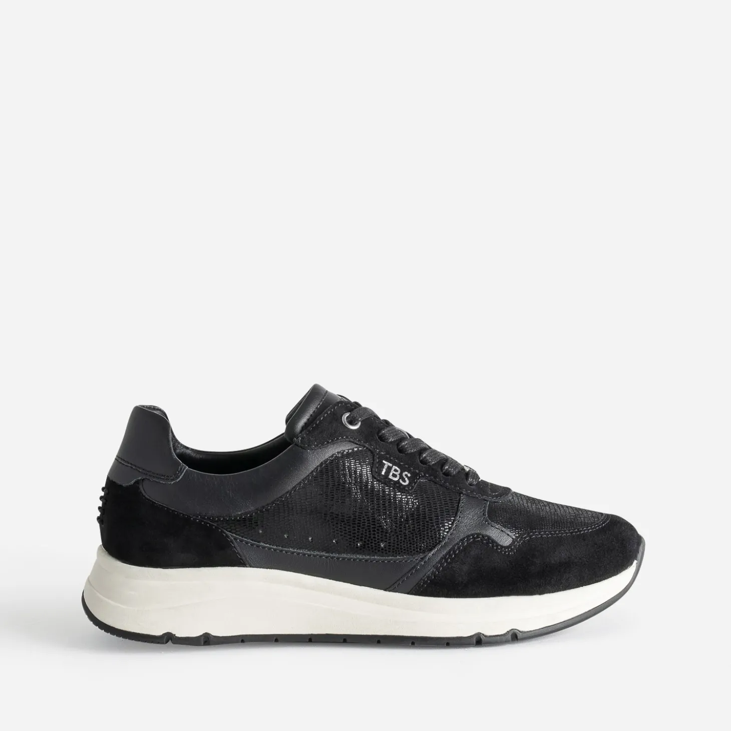 Tennis TBS noire en cuir