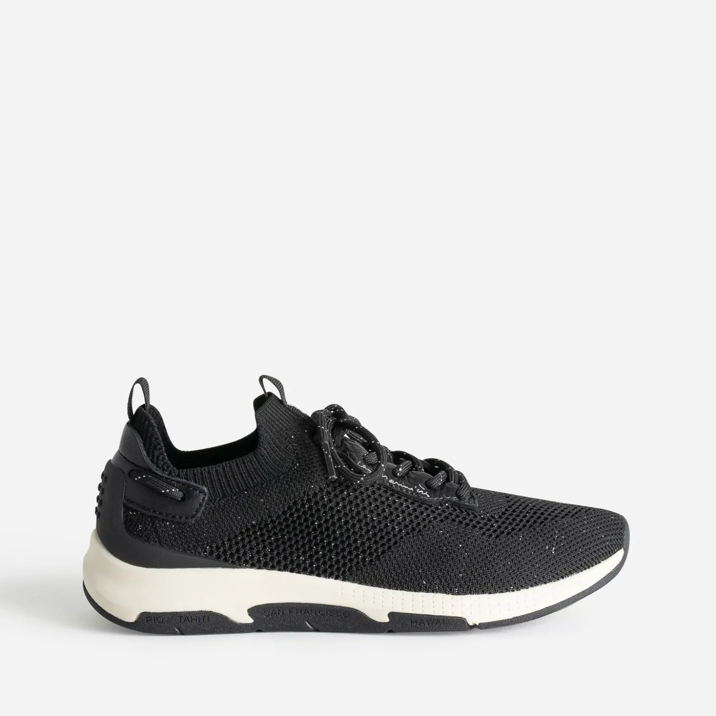 Tennis TBS noire en mesh tricoté